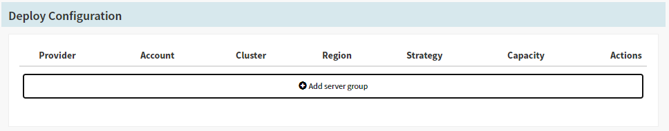 'Add Server Group' under 'Deploy Configuration' in Spinnaker